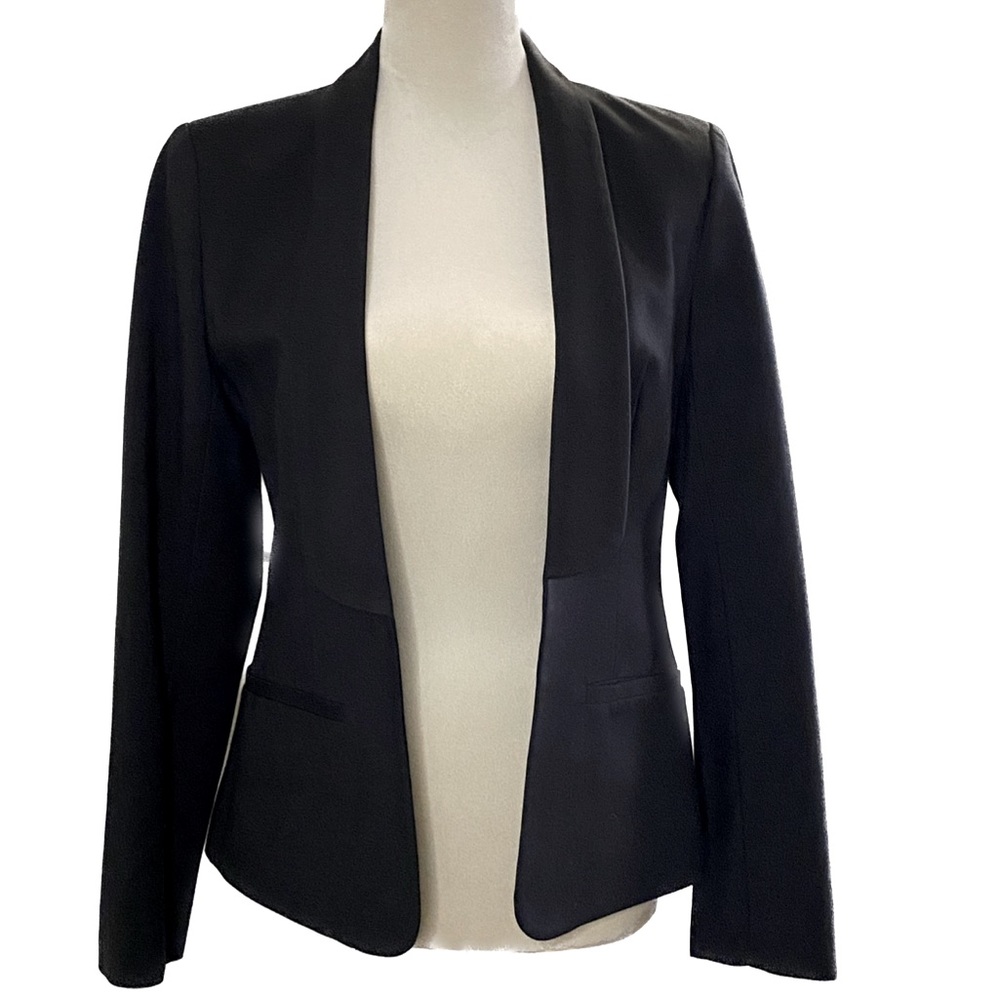 Classic French Connection Shawl Collar Black Blazer - Size 4